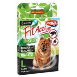 FitActive spot-on pentru căpușe și purici pentru câini (L; Pentru câine de talie mare; 5 x 3 ml)