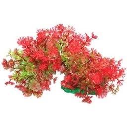 Plantă artificială ambulia roșie cu tulpină flexibilă (15 cm)