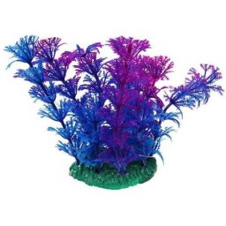 Planta de acvariu artificială ambulia scundă de culoare mov și albastru (20 cm)