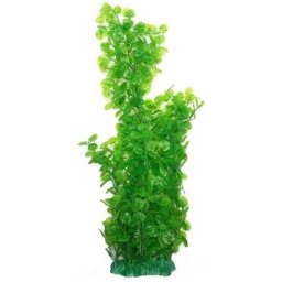 Plantă artificială de acvariu cu tulpini lungi și frunze rotunde dense (40 cm)