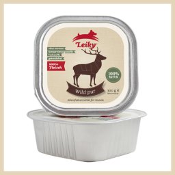 Leiky 100% carne de vânat în tăviță pentru câini (6 x 300 g) 1.8 kg