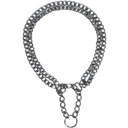 Trixie zgardă metalică de sugrumare cu două rânduri combinate 45cm/2.5mm