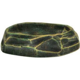 Castron ceramic de mărime medie pentru terariu, pentru hrănire și adăpare (170 x 100 x 50 mm)