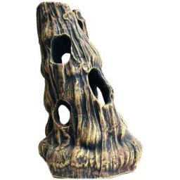 Decor ceramic trunchi gol de copac vertical pentru acvariu (160 x 140 x 240 mm)