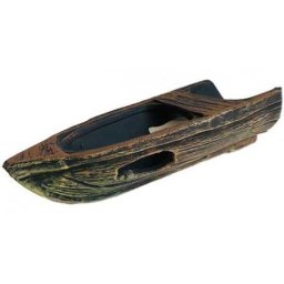 Decorațiuni de acvariu barcă naufragiată din ceramică (230 x 100 x 75 mm)