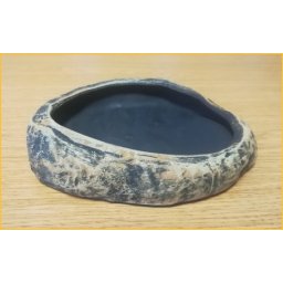 Castron de hrănire cu margine pentru reptile (Înalt - 140 x 110 x 30 mm)