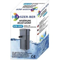 Szer-Ber SZB filtre interne pentru acvariu (SZB-300F | Capacitate max. 150l/h | Consum: 2 W | 91x34x30 mm)