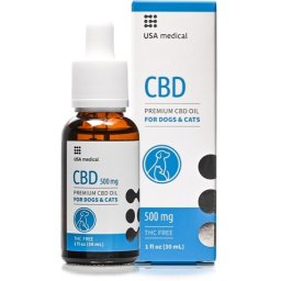 USA Medical ulei premium CBD pentru câini și pisici (500 mg ulei CBD / 30 ml)