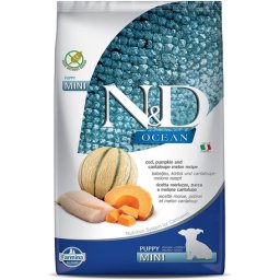 N&D Ocean Puppy Mini cu pește cod, dovleac și pepene galben 800 g