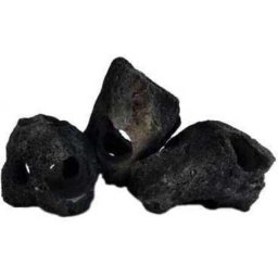 Piatră vulcanică cu găuri decor pentru acvariu (cu 3 găuri; 15 - 25 cm)