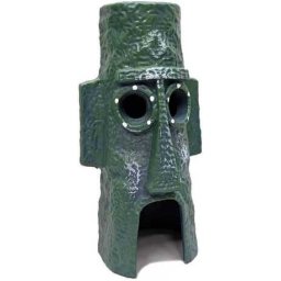 Moai casa lui Calamar Tentacule din SpongeBob, decor acvariu (8 x 7 x 14 cm)
