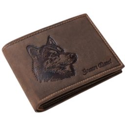 Portofel din piele GreenDeed cu model Husky