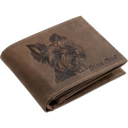 Portofel din piele GreenDeed cu model Yorkshire Terrier