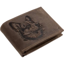Portofel din piele GreenDeed cu model Corgi
