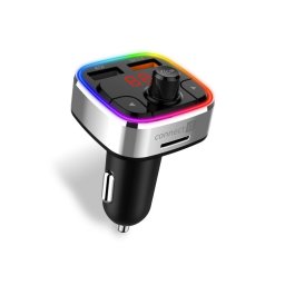 Transmițător FM LED RGB auto cu Bluetooth CONNECT IT CCC-9090-SL negru/argintiu