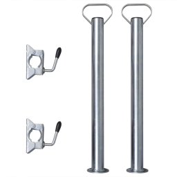 Tuburi de sprijin cu 2 cleme de comutare pentru roata jockey de 48 mm GartenMobel Dekor