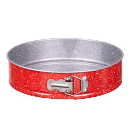 Tava de copt Rosberg Premium RP51223RB28, 28 cm, Acoperire antiaderenta din marmura, Rosu