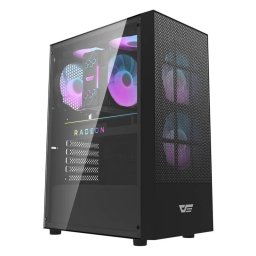 Carcasă pentru computer Darkflash A290 (negru) + 3 ventilatoare