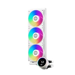 COOLER PCCooler DS360 Pro ARGB, skt. Intel si AMD, racire cu lichid, 3 x 120mm, 500 - 2200 RPM, iluminare RGB adresabil, afisaj digital, alb DA360 Pro ARGB WH (timbru verde 2.00 lei)