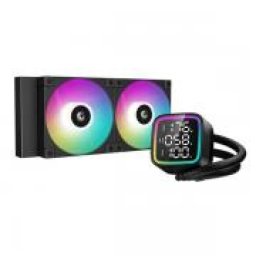 COOLER DeepCool LP240, skt. Intel si AMD, racire cu lichid, 2 x 120mm, 600 - 2400 RPM, iluminare RGB adresabil, afisaj digital, negru R-LP240-BKMSNC-G-1 (timbru verde 2.00 lei)