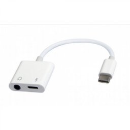 ADAPTOR audio GEMBIRD stereo (USB Type-C T la 1 x 3.5 mm jack 4-pin M), alimentare suplimentara USB-C, 0.1M, alb, A-CM-3.5FP-01 (timbru verde 0.08 lei)