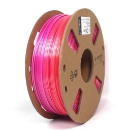FILAMENT GEMBIRD pt. imprimanta 3d, PLA, 1.75mm diamentru, 1Kg / bobina, aprox. 340m, topire 190-220 grC, Silk Rainbow, red/purple, 3DP-PLA-SK-01-RP