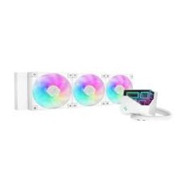 DeepCool LT360 ARGB, skt. Intel si AMD, racire cu lichid, 3 x 120mm, 600 - 2400 RPM, iluminare RGB - infinity mirror, alb R-LT360-WHAMNC-G-1 (timbru verde 2.00 lei)