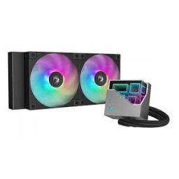DeepCool LT 240ARGB, skt. Intel si AMD, racire cu lichid, 2 x 120mm, 600 - 2400 RPM, iluminare RGB, negru R-LT240-BKAMNC-G-1 (timbru verde 2.00 lei)