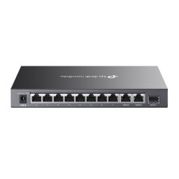 SWITCH TP-LINK Omada unmanaged, 8x10/100Mbps RJ-45 + 3xGigabit RJ-45 (8 porturi POE+ buget total 65W), carcasa metalica DS111P (timbru verde 2 lei)