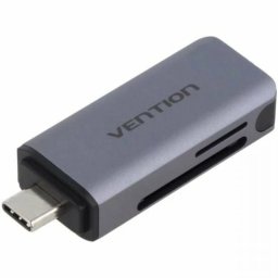 CARD Reader extern Vention, interfata USB-C, citeste/scrie microSD, microSDHC, microSDXC, SD, SDHC, SDXC, aluminiu, gri, CLJH0, (timbru verde 0.03 lei) - 6922794755871