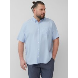 s.Oliver Big Sizes Camasa barbati big sizes, cu maneca scurta, buzunar la piept, Albastru (SELECTATI MARIMEA: 5XL)