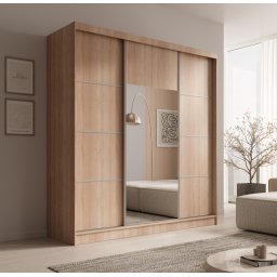 Dulap cu usi glisante, 200x61x215 cm, Keri 200, ADRK Furniture