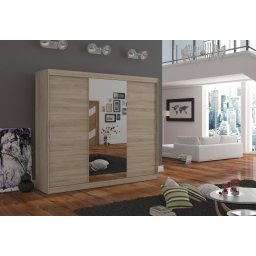 Dulap cu usi glisante si oglinda, 250x58x215 cm, DENIS 250, ADRK Furniture