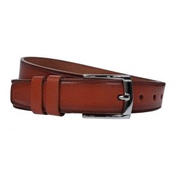 Curea barbati, eleganta, pentru costum, din piele naturala, Maro, 3cm - CK82M