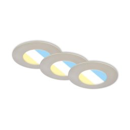 SET 3x corp de iluminat LED încastrat pentru baie Briloner 7598032 LED/4,9W/230V IP44 crom