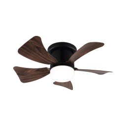 Ventilator LED dimabil de tavan ZEVENTI MUNDAKA LED/10W/230V maro + telecomandă