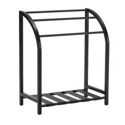 Suport prosoape negru din lemn 76 cm Tulum Thai Natura