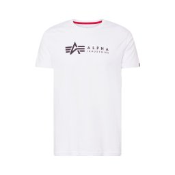 ALPHA INDUSTRIES Tricou negru / alb