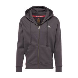 ALPHA INDUSTRIES Hanorac gri închis / alb