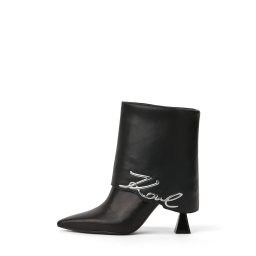 Karl Lagerfeld Botine 'Debut II' negru / argintiu