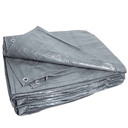 Prelată argintie, 100g/m2, 8x12 m