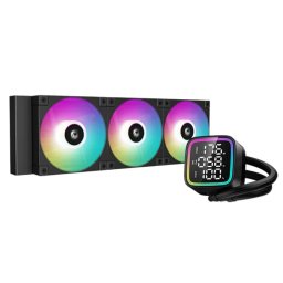 DeepCool CPU Water Cooler - LD360 (max. 21dB; max. 122,39 m3/h; 3x12cm, afișaj LED, negru)