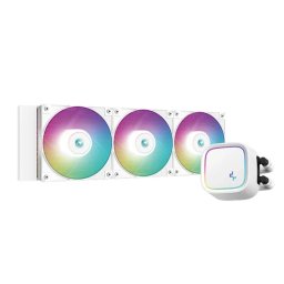 DeepCool CPU Water Cooler - LE720 WH (max. 17,8 dB; max. 145,86 m3/h; 3x12 cm, LED A-RGB, alb)