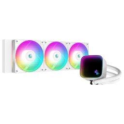 DeepCool CPU Water Cooler - LS720 SE WH (max. 19dB; max. 103,38 m3/h; 3x12cm, LED A-RGB, alb)