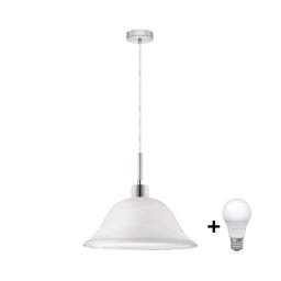 Lustră LED pe cablu 1xE27/60W/230V alb/transparent