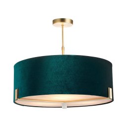 Lustră pe tijă Endon 95839 HAYFIELD 3xE27/40W/230V alamă/verde