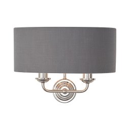 Aplică Endon 94406 HIGHCLERE 2xE14/40W/230V dark gri/crom lucios
