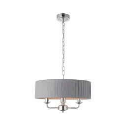 Lustră pe lanț Endon 94394 HIGHCLERE 3xE14/40W/230V dark gri/crom lucios