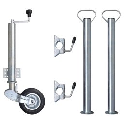 Roata manevra remorca 60 mm 2 tub sustinere/2 cleme despicate GartenMobel Dekor