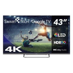 Televizor SmartTech QLED 43QG02V, 108 cm, Smart Google, 4K Ultra HD, Clasa F, Negru